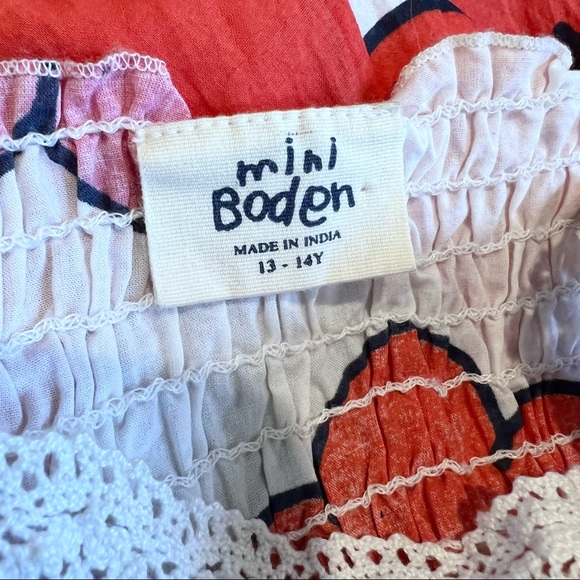 Mini Boden Sleeveless Casual Summer Dress w Flowers Poppies - Picture 6 of 8